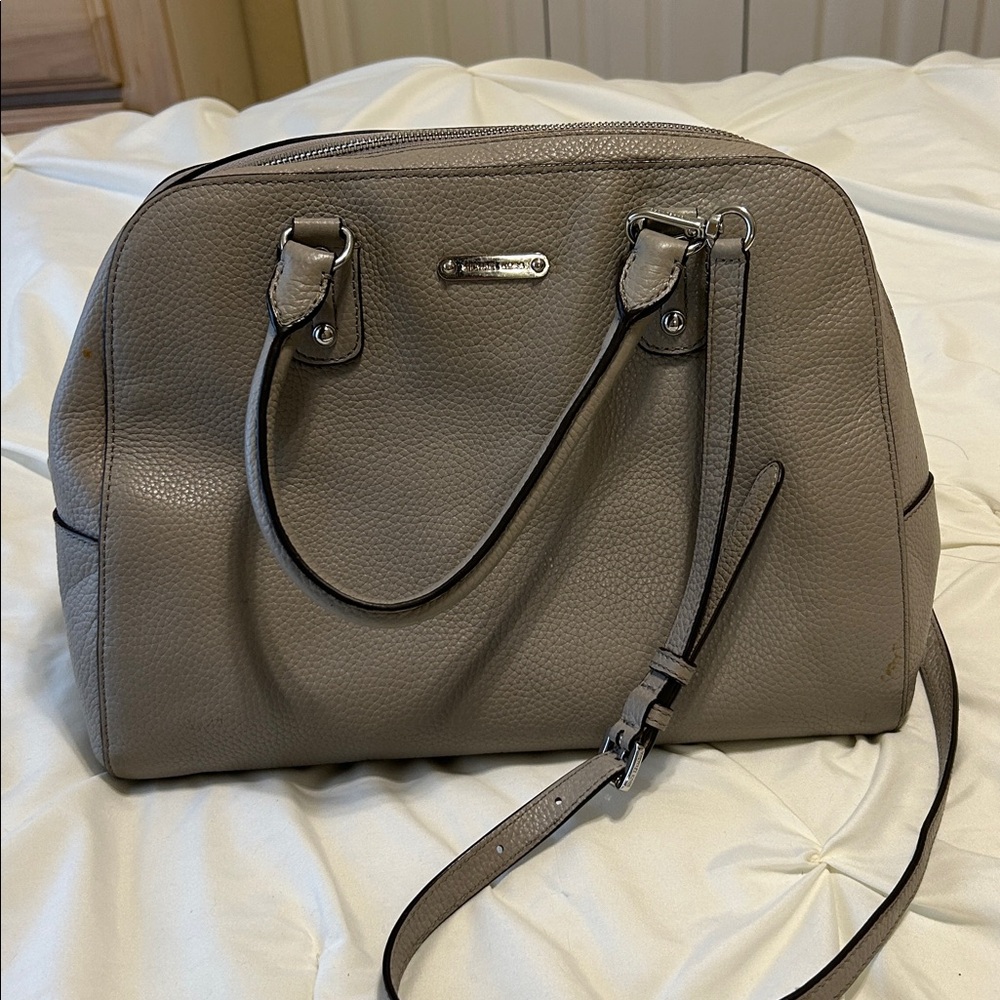 Michael Kors gray Leather Satchel